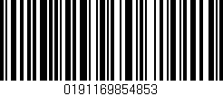 Código de barras (EAN, GTIN, SKU, ISBN): '0191169854853'