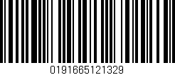 Código de barras (EAN, GTIN, SKU, ISBN): '0191665121329'