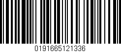 Código de barras (EAN, GTIN, SKU, ISBN): '0191665121336'