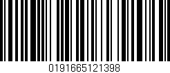 Código de barras (EAN, GTIN, SKU, ISBN): '0191665121398'