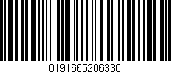Código de barras (EAN, GTIN, SKU, ISBN): '0191665206330'