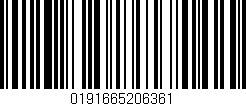 Código de barras (EAN, GTIN, SKU, ISBN): '0191665206361'