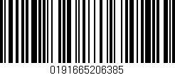 Código de barras (EAN, GTIN, SKU, ISBN): '0191665206385'
