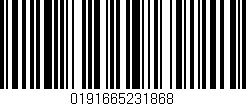 Código de barras (EAN, GTIN, SKU, ISBN): '0191665231868'
