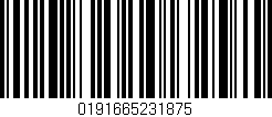 Código de barras (EAN, GTIN, SKU, ISBN): '0191665231875'