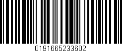 Código de barras (EAN, GTIN, SKU, ISBN): '0191665233602'