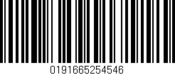Código de barras (EAN, GTIN, SKU, ISBN): '0191665254546'
