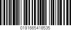 Código de barras (EAN, GTIN, SKU, ISBN): '0191665418535'