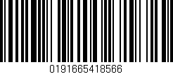 Código de barras (EAN, GTIN, SKU, ISBN): '0191665418566'
