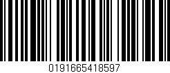 Código de barras (EAN, GTIN, SKU, ISBN): '0191665418597'