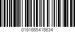 Código de barras (EAN, GTIN, SKU, ISBN): '0191665418634'