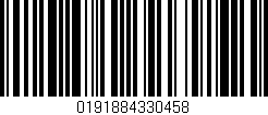 Código de barras (EAN, GTIN, SKU, ISBN): '0191884330458'