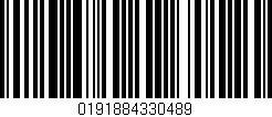Código de barras (EAN, GTIN, SKU, ISBN): '0191884330489'