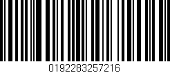Código de barras (EAN, GTIN, SKU, ISBN): '0192283257216'