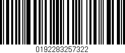 Código de barras (EAN, GTIN, SKU, ISBN): '0192283257322'