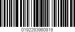 Código de barras (EAN, GTIN, SKU, ISBN): '0192283960918'