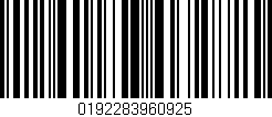 Código de barras (EAN, GTIN, SKU, ISBN): '0192283960925'