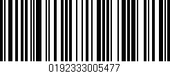 Código de barras (EAN, GTIN, SKU, ISBN): '0192333005477'