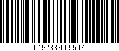 Código de barras (EAN, GTIN, SKU, ISBN): '0192333005507'