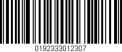 Código de barras (EAN, GTIN, SKU, ISBN): '0192333012307'