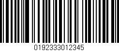 Código de barras (EAN, GTIN, SKU, ISBN): '0192333012345'