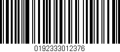 Código de barras (EAN, GTIN, SKU, ISBN): '0192333012376'