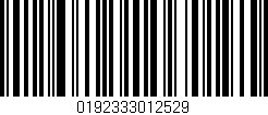 Código de barras (EAN, GTIN, SKU, ISBN): '0192333012529'