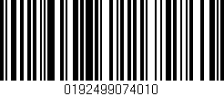 Código de barras (EAN, GTIN, SKU, ISBN): '0192499074010'