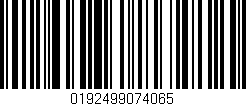 Código de barras (EAN, GTIN, SKU, ISBN): '0192499074065'