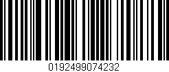 Código de barras (EAN, GTIN, SKU, ISBN): '0192499074232'
