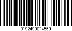 Código de barras (EAN, GTIN, SKU, ISBN): '0192499074560'