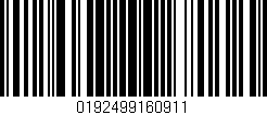Código de barras (EAN, GTIN, SKU, ISBN): '0192499160911'