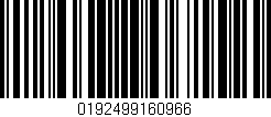 Código de barras (EAN, GTIN, SKU, ISBN): '0192499160966'