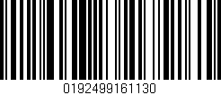 Código de barras (EAN, GTIN, SKU, ISBN): '0192499161130'