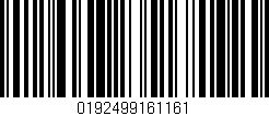 Código de barras (EAN, GTIN, SKU, ISBN): '0192499161161'