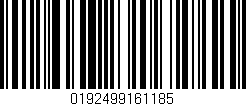 Código de barras (EAN, GTIN, SKU, ISBN): '0192499161185'