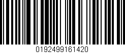 Código de barras (EAN, GTIN, SKU, ISBN): '0192499161420'