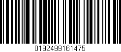 Código de barras (EAN, GTIN, SKU, ISBN): '0192499161475'