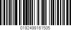 Código de barras (EAN, GTIN, SKU, ISBN): '0192499161505'