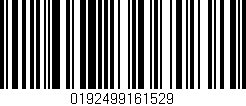 Código de barras (EAN, GTIN, SKU, ISBN): '0192499161529'