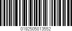 Código de barras (EAN, GTIN, SKU, ISBN): '0192505013552'