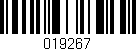 Código de barras (EAN, GTIN, SKU, ISBN): '019267'