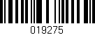 Código de barras (EAN, GTIN, SKU, ISBN): '019275'