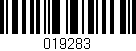 Código de barras (EAN, GTIN, SKU, ISBN): '019283'