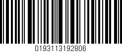 Código de barras (EAN, GTIN, SKU, ISBN): '0193113192806'