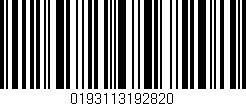 Código de barras (EAN, GTIN, SKU, ISBN): '0193113192820'