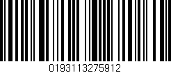 Código de barras (EAN, GTIN, SKU, ISBN): '0193113275912'