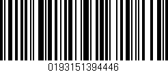 Código de barras (EAN, GTIN, SKU, ISBN): '0193151394446'