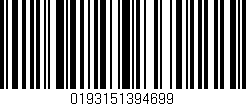 Código de barras (EAN, GTIN, SKU, ISBN): '0193151394699'