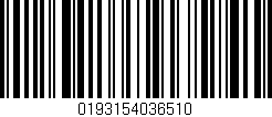 Código de barras (EAN, GTIN, SKU, ISBN): '0193154036510'